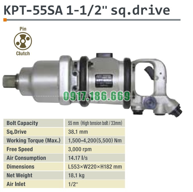 SÚNG XIẾT BU LÔNG 1 INCH KAWASAK kpt-55sa-112