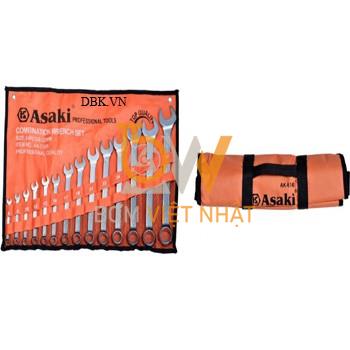 Bán Bộ cờ lê 2 đầu vòng xi mờ  8 cây Asaki AK-7514